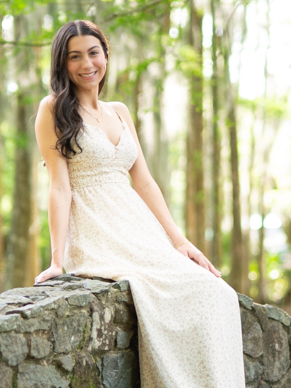Altar'd State Cream Floral Maxi Dress